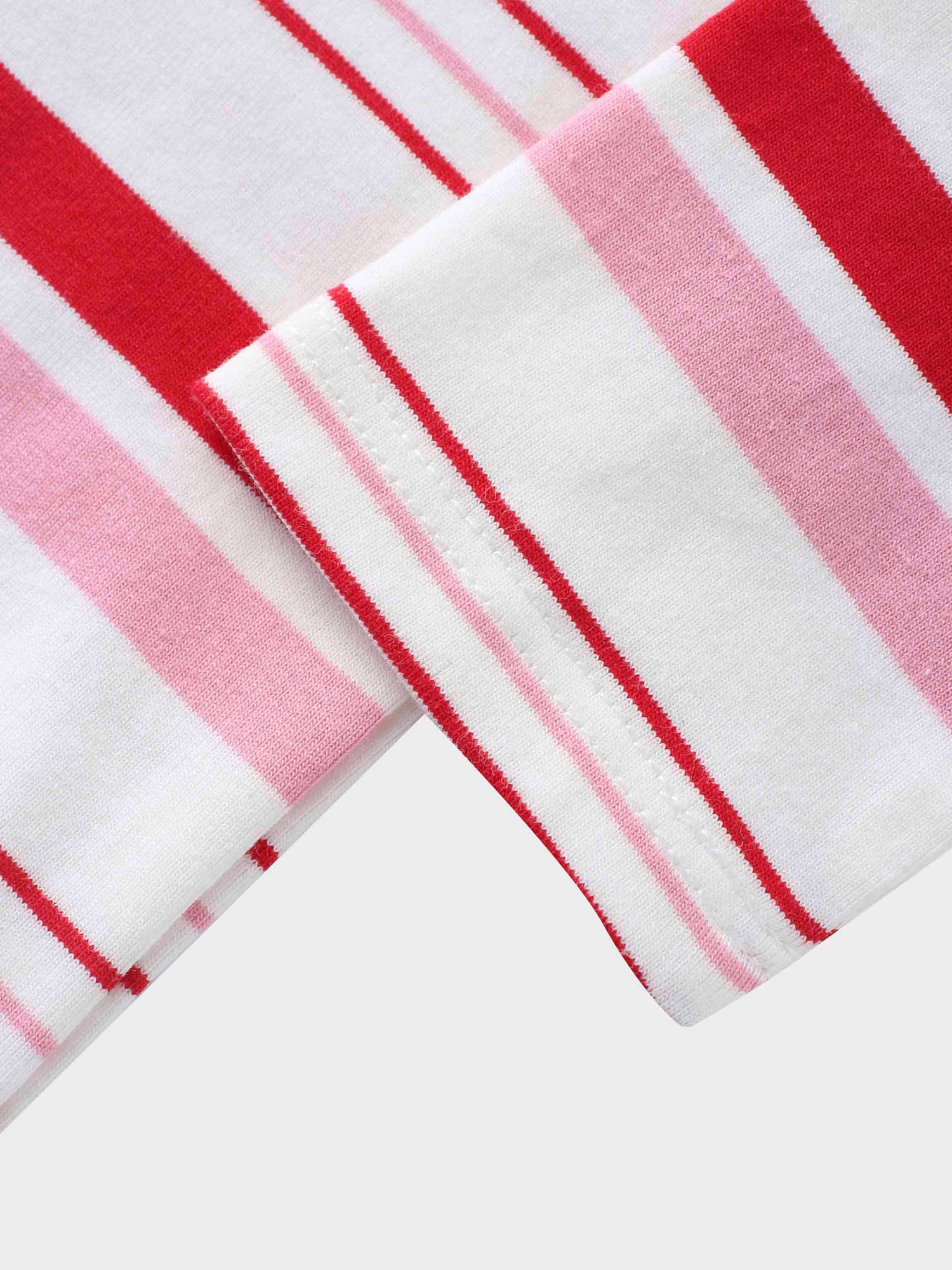 Pink and red striped girls shirts