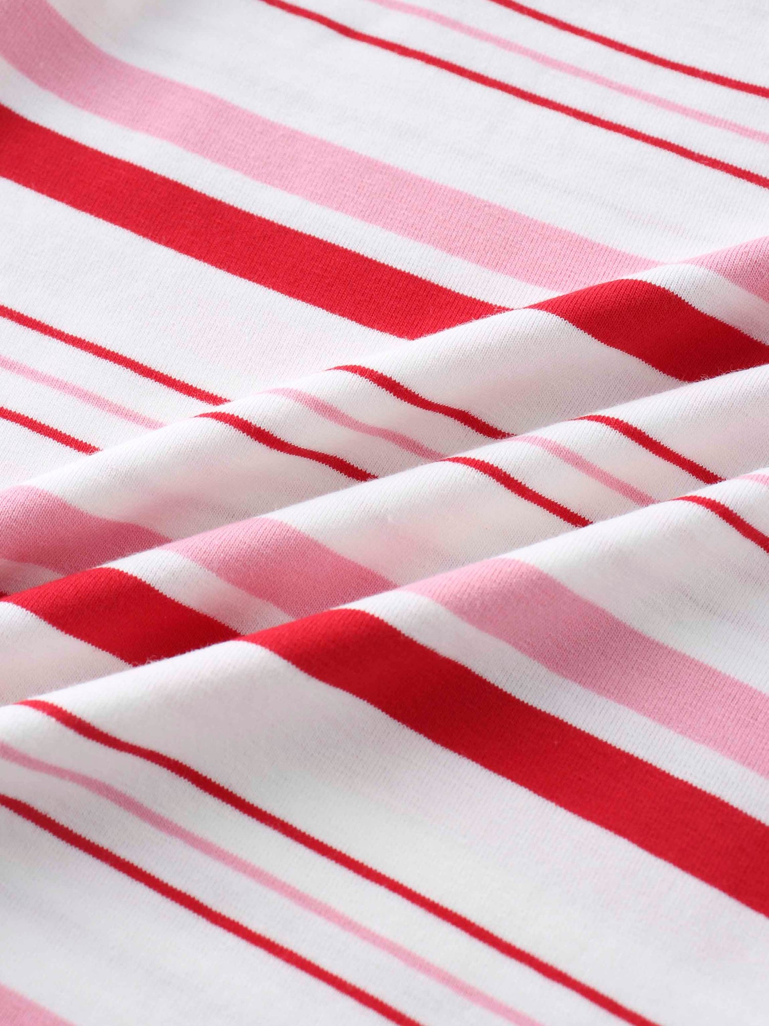 Pink and red stripes on girls shirts