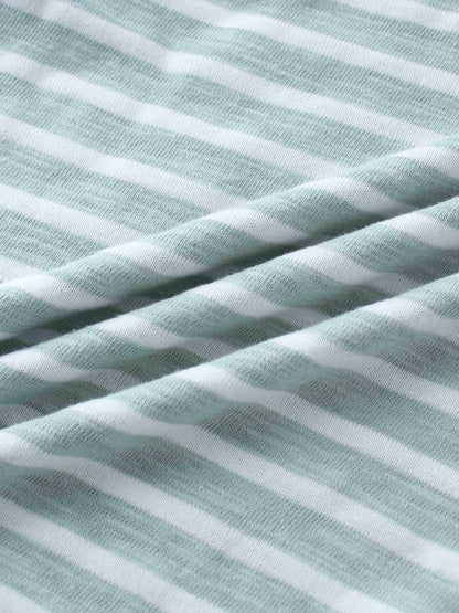Pastel green striped hoodie shirt fabric