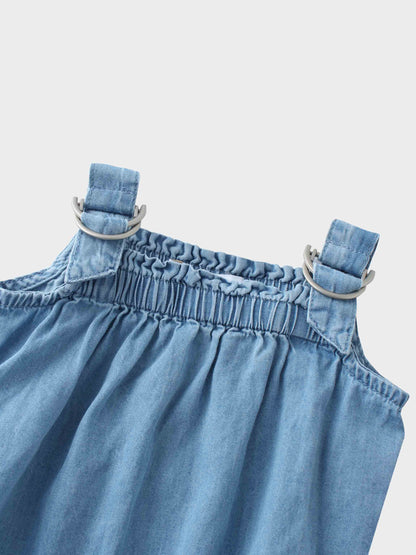 Metal Buckle romper for baby girl