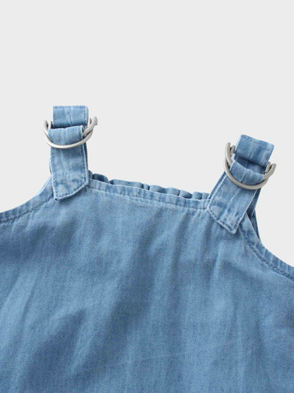 metal Buckle romper for baby boy