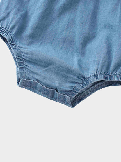 Baby boy denim romper diaper 