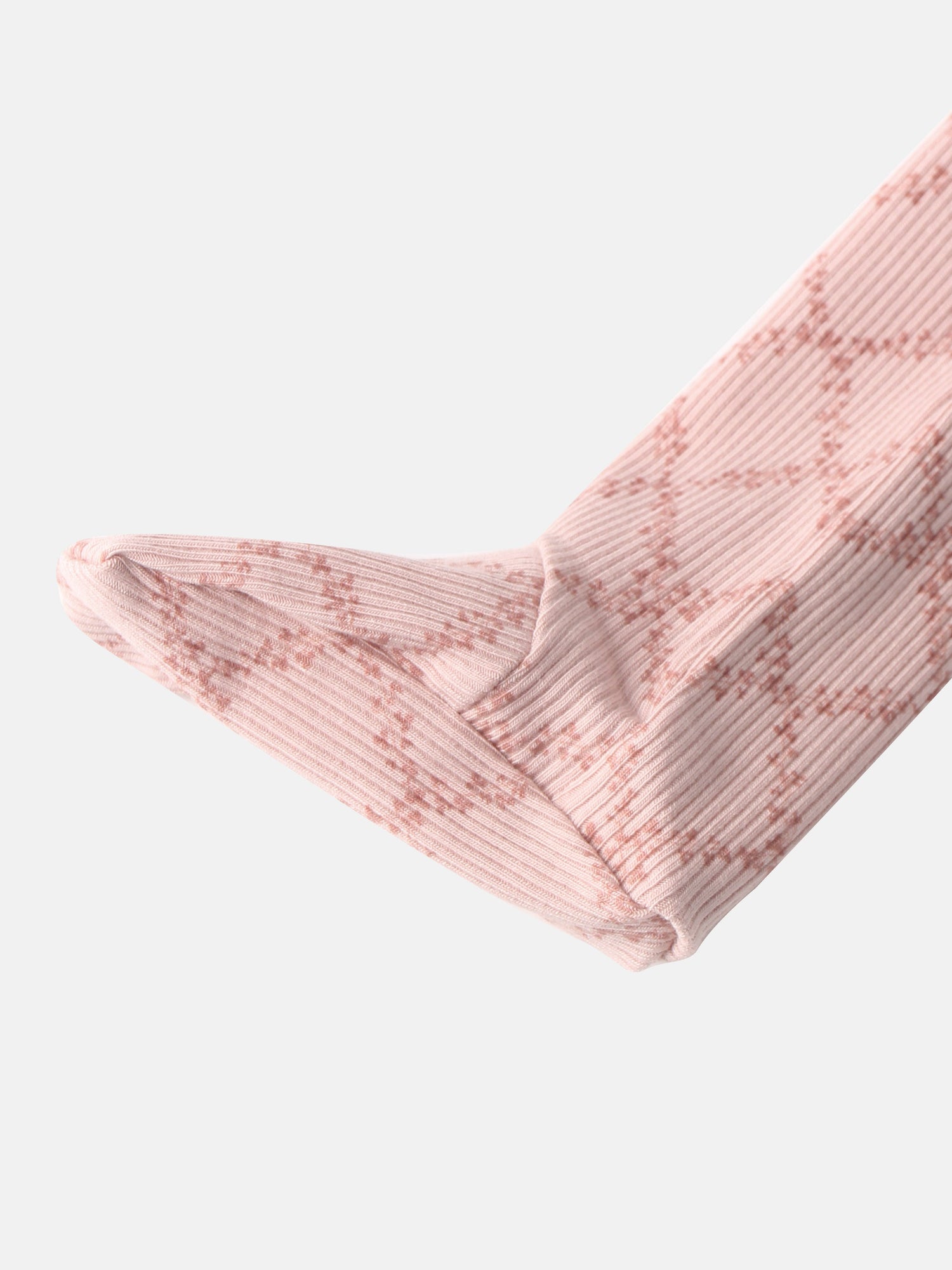 Adee Pink Leaf layette set for girls, pink ribbed knit with leaf pattern