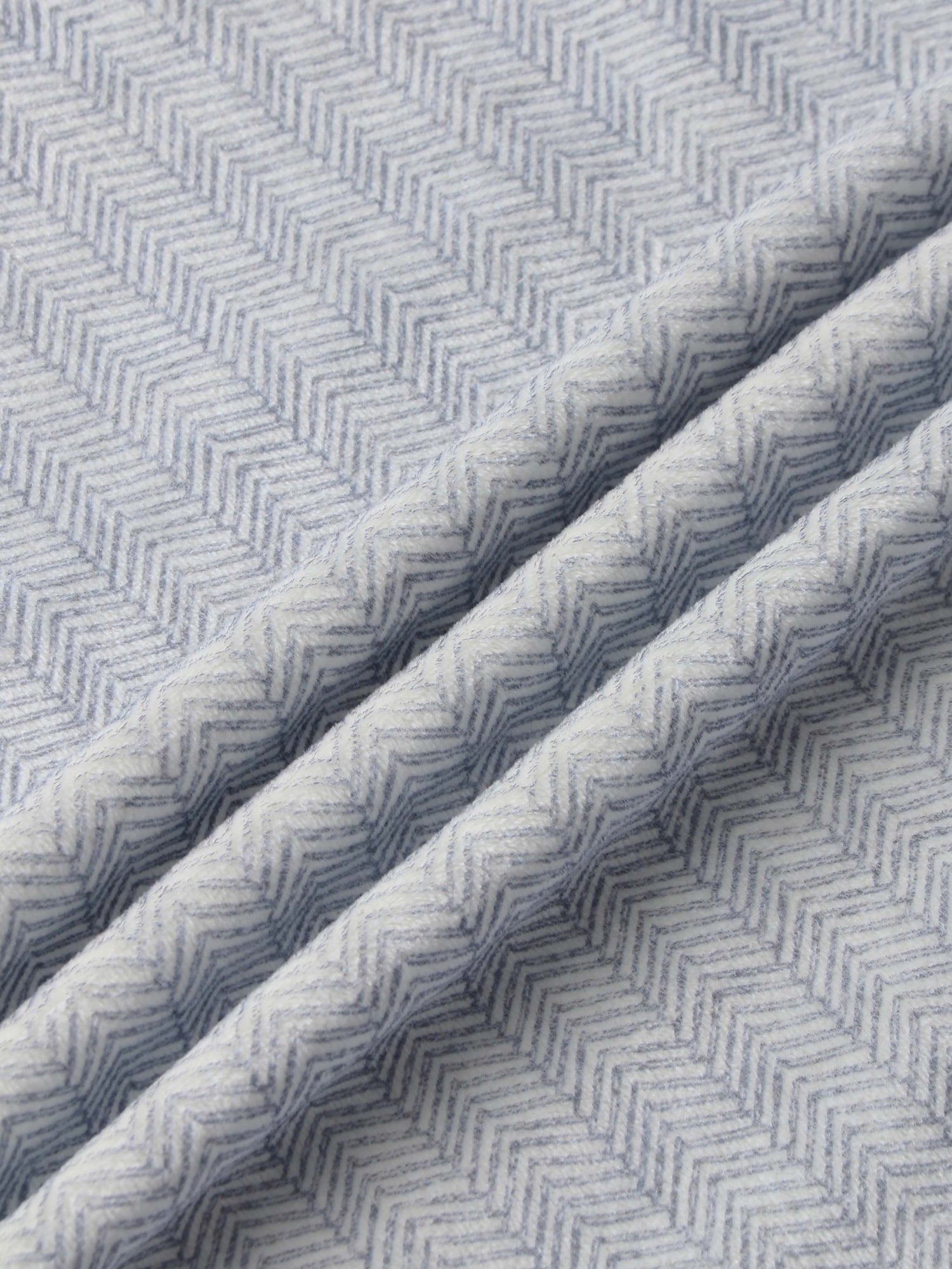 Heritage Herringbone Blanket - Blue, Adee boys swaddle blanket in a blue-gray herringbone knit