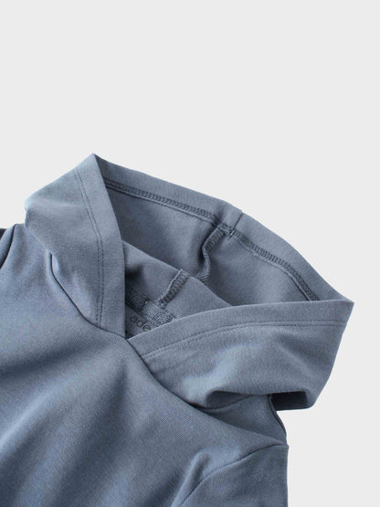 Cotton Hoodie Set - Blue