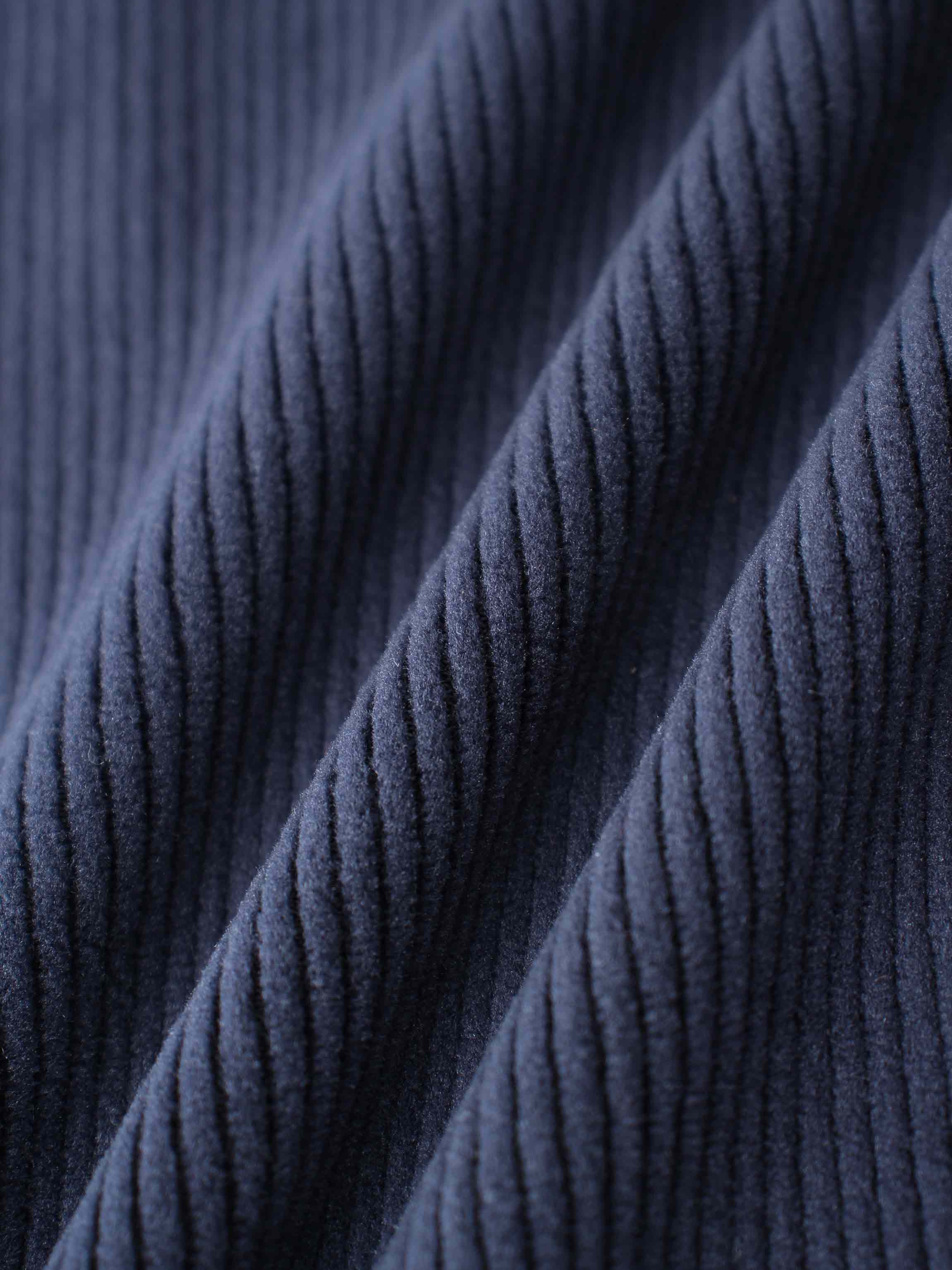 Ribbed Velour Pajama - Navy