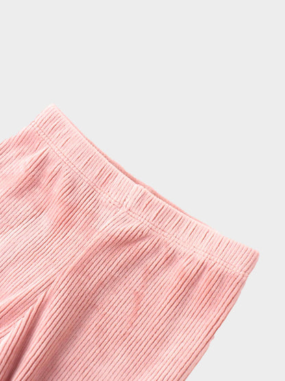 Ribbed Velour Pajama - Pink