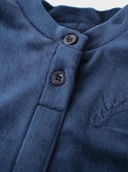 Velour Bomber Set -  Navy