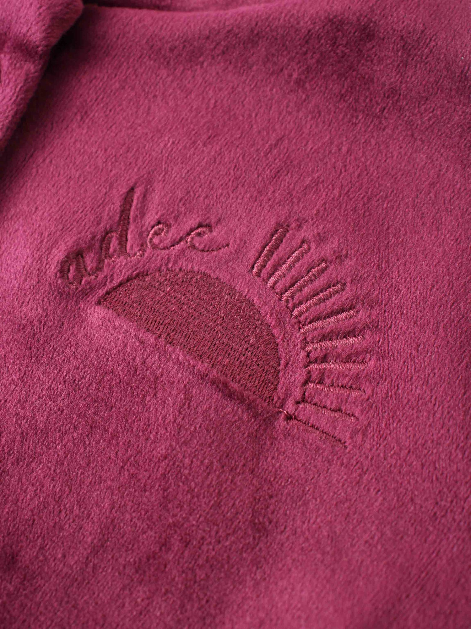 Velour Bomber Set -  Burgundy