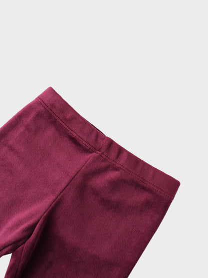 Velour Bomber Set -  Burgundy