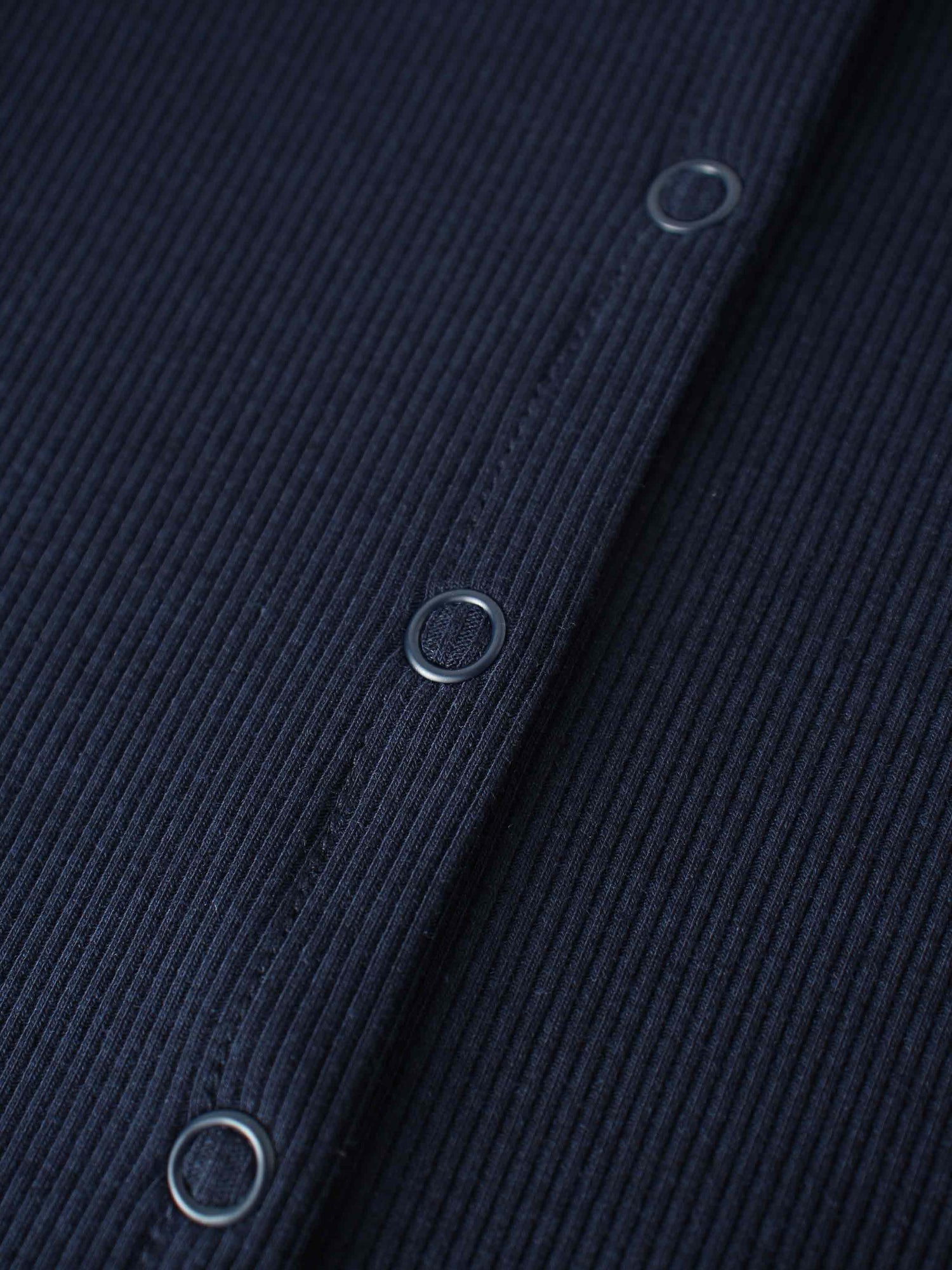 Thin Ribbed Cardigan - Navy