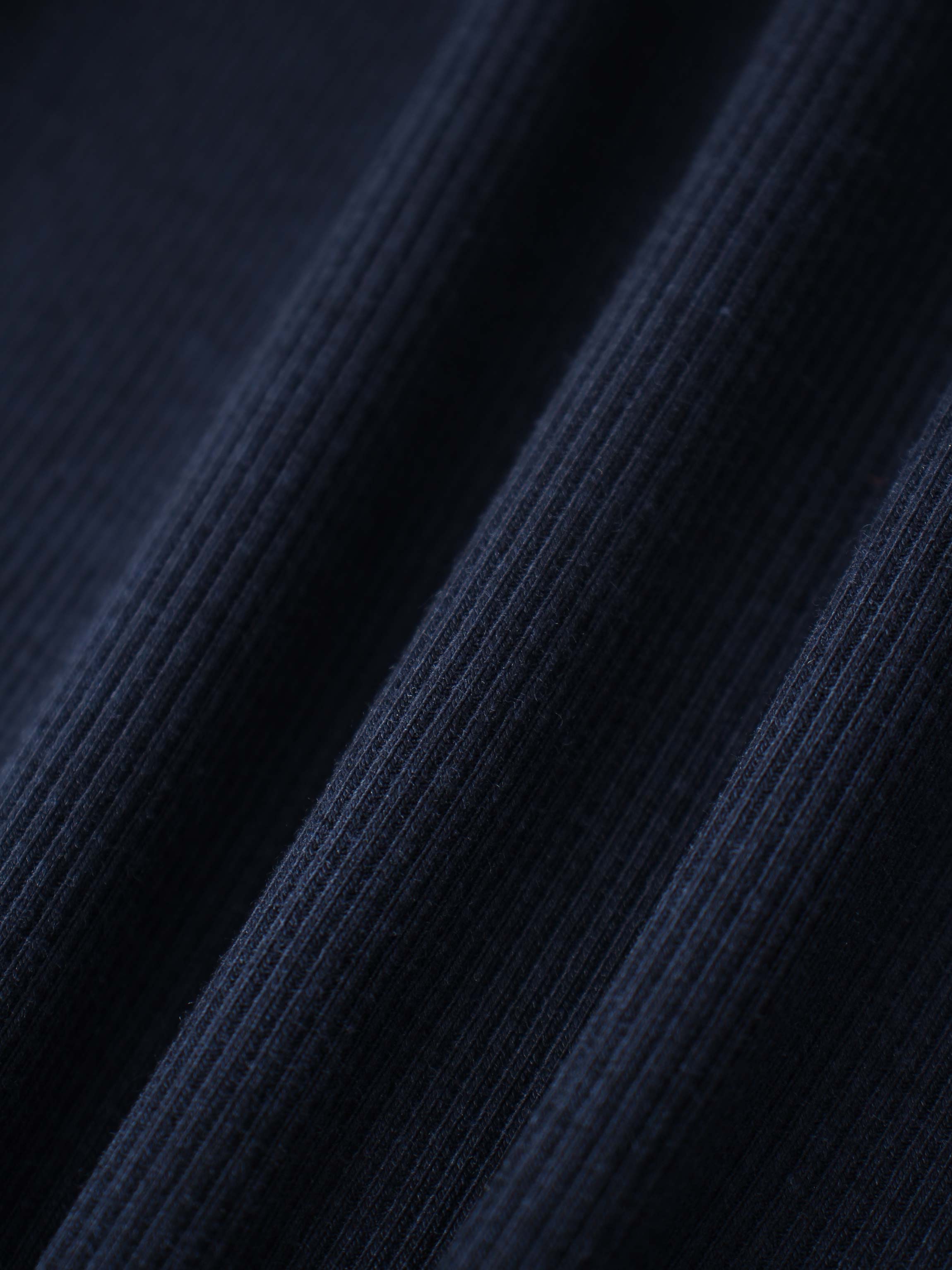 Thin Ribbed Cardigan - Navy