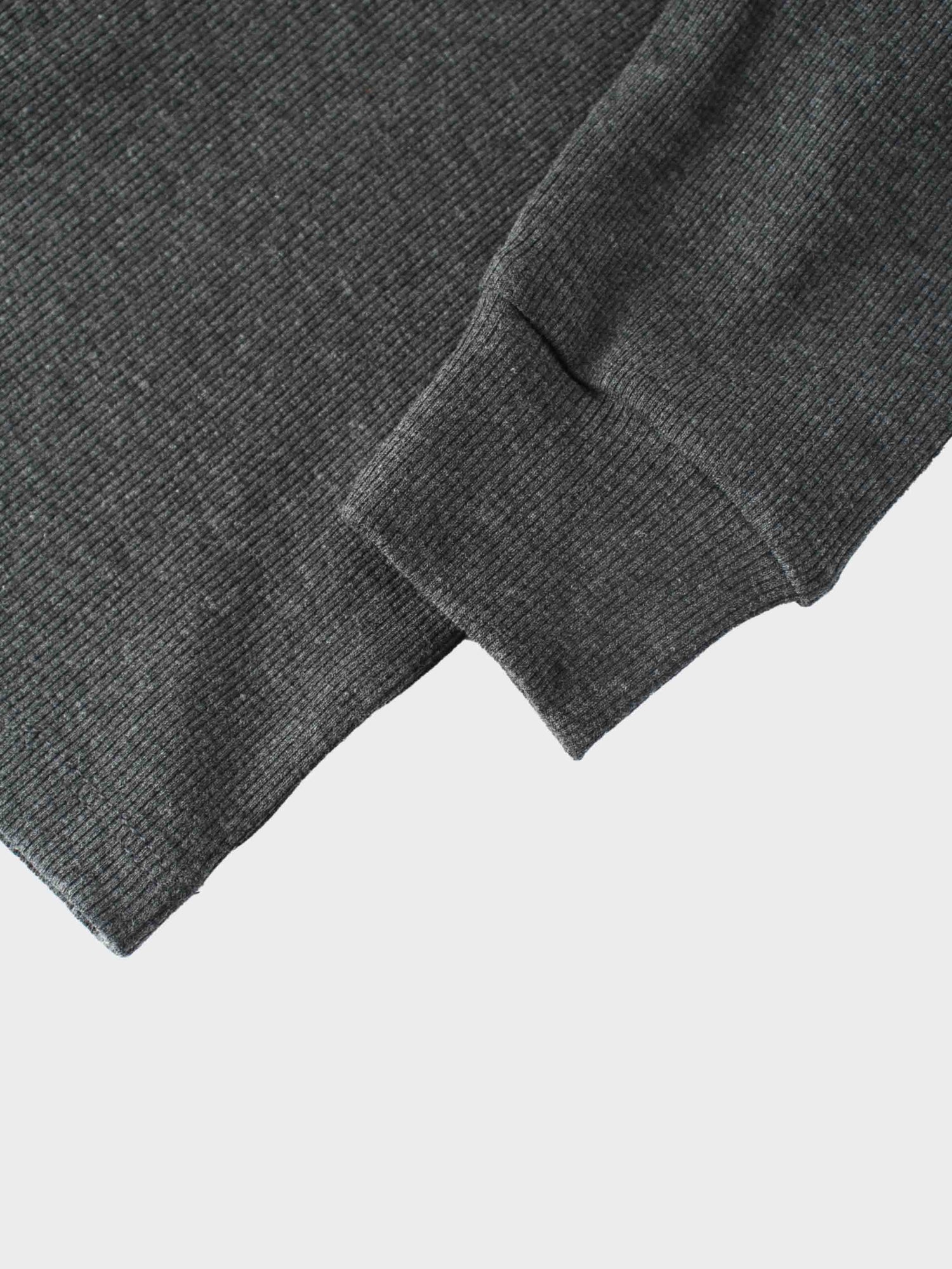 Ribbed Puff Sleeve Shirt - Grey