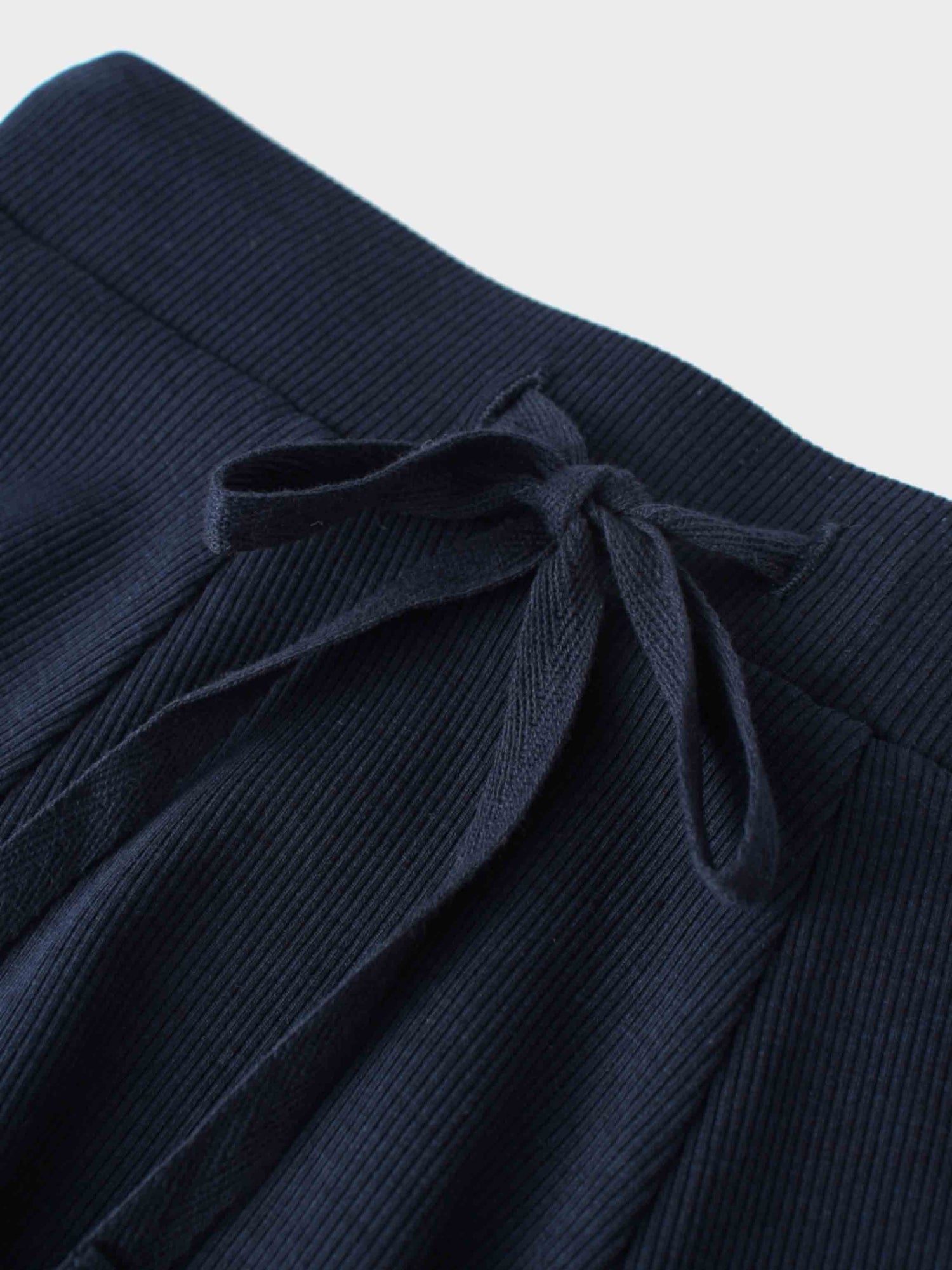 Ribbed Circle Skirt - Navy