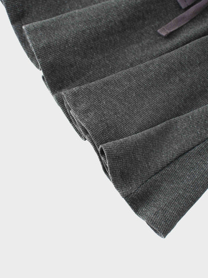 Ribbed Circle Skirt - Grey