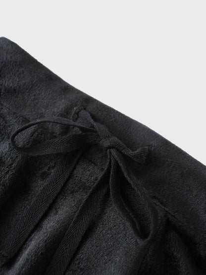 6 Panel Skirt- Black Velour