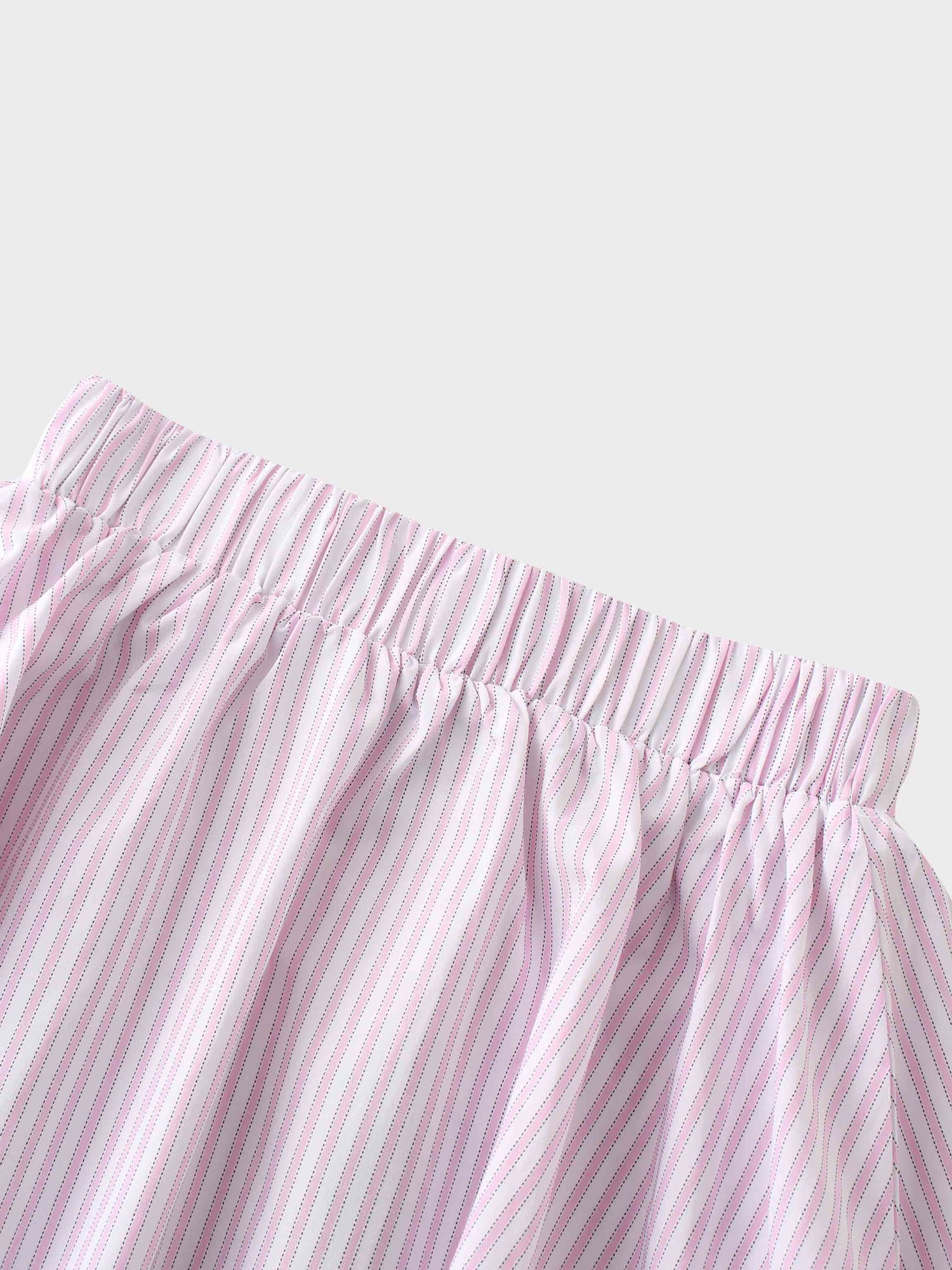 Pink striped girls skirt waistband