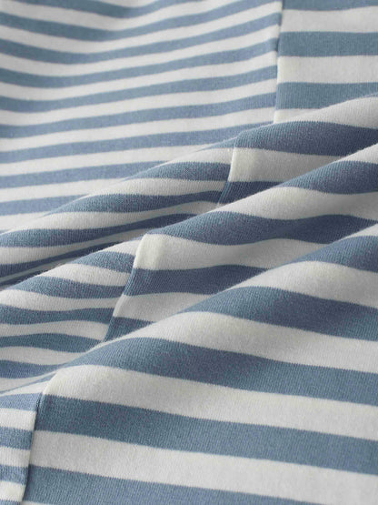 Striped Fitted T-shirt with 3/4 sleeves