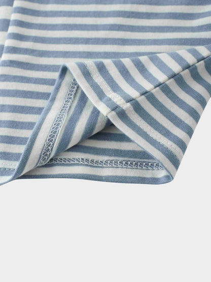 Striped Boxy T-shirt Short Sleeves