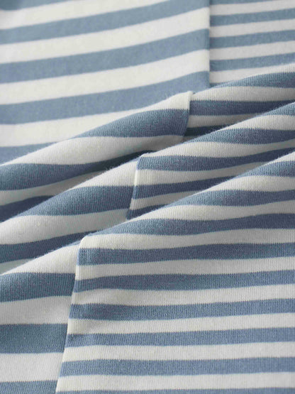 Striped Boxy T-shirt Short Sleeves