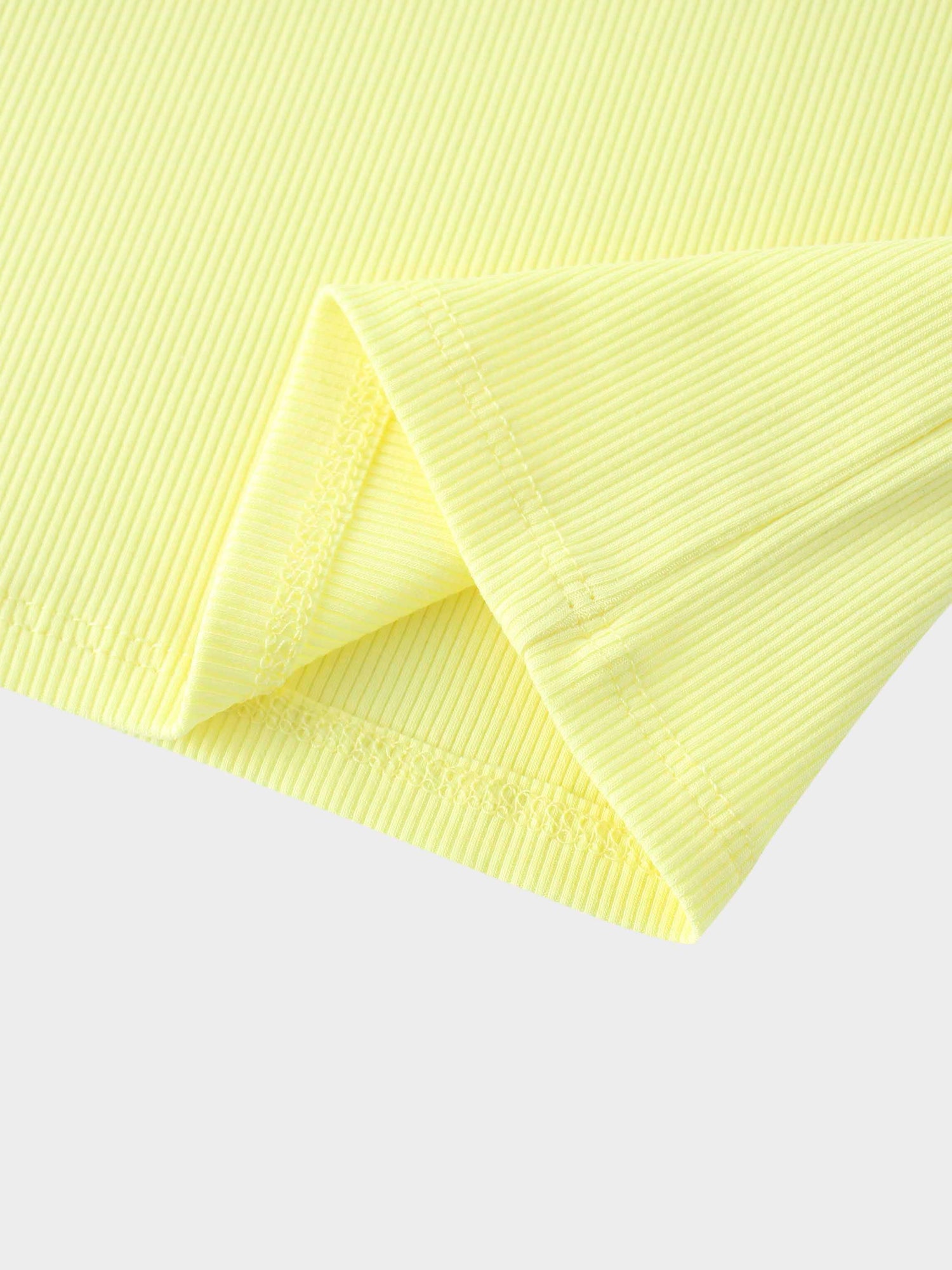 Yellow Ribbed Short Set
