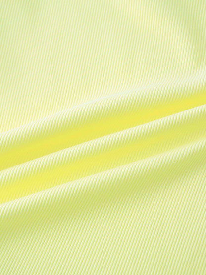 Yellow Ribbed Short Set