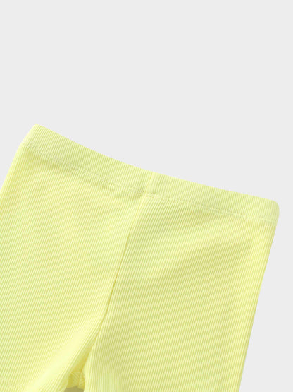 Yellow Ribbed Short Set