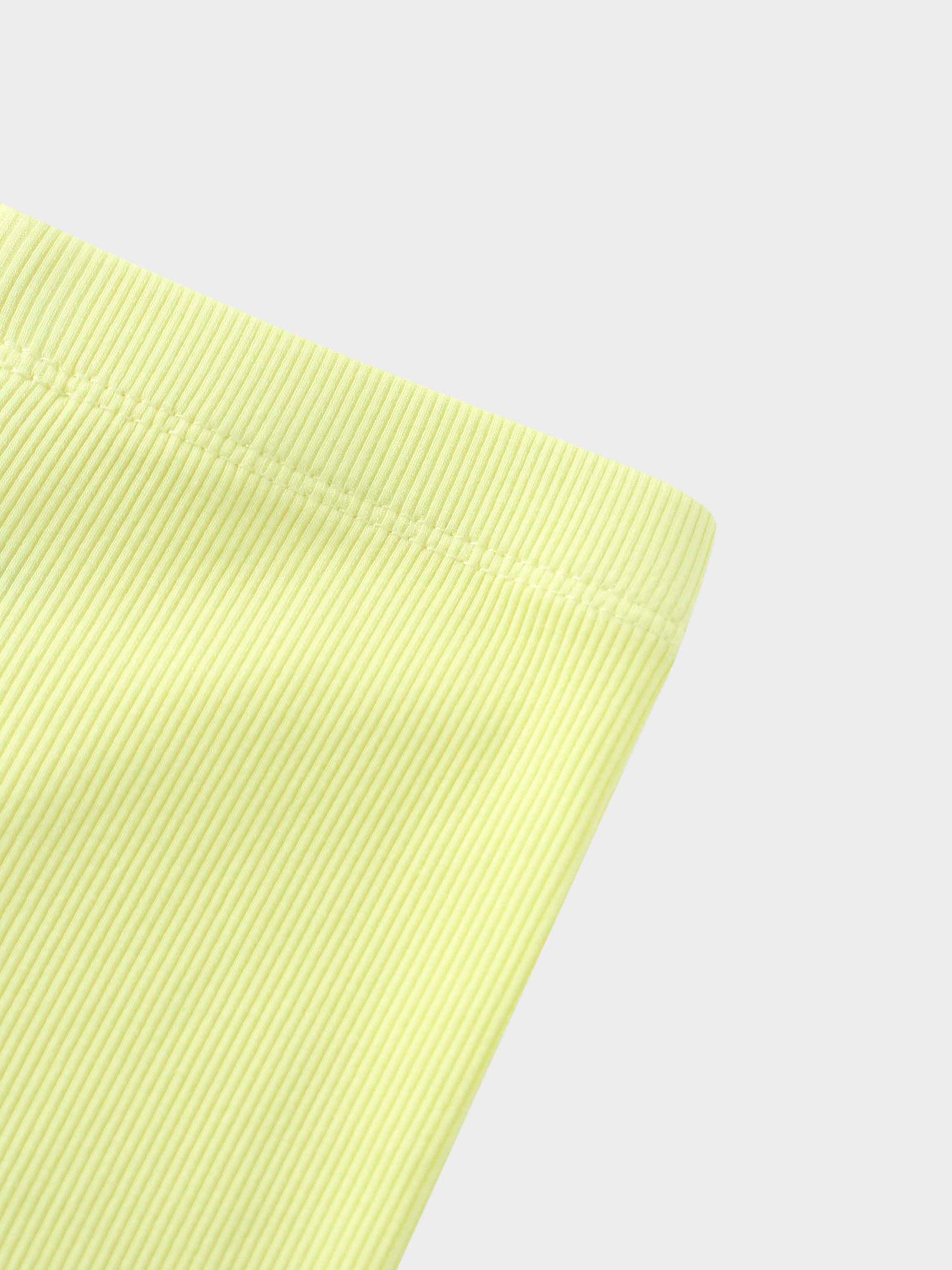 Yellow Ribbed Short Set