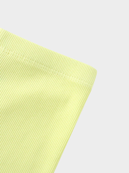 Yellow Ribbed Short Set