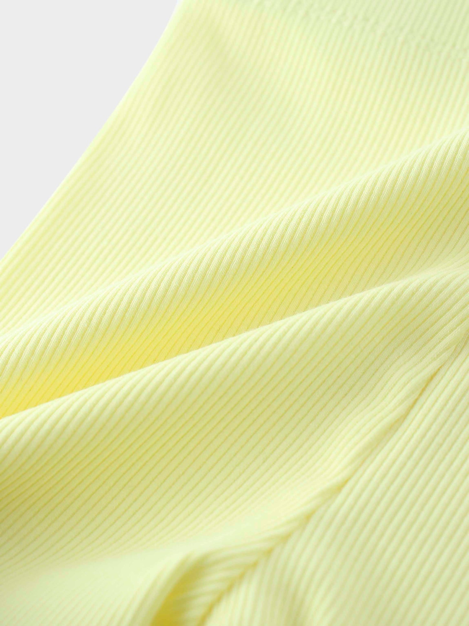 Yellow Ribbed Short Set