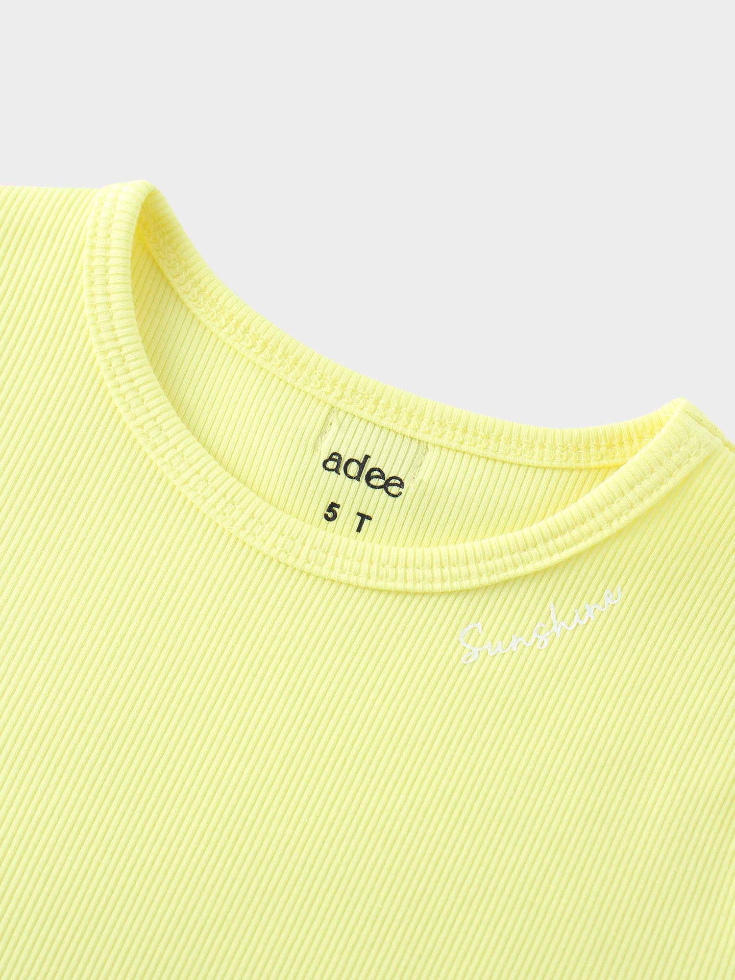 Yellow Ribbed T-Shirt