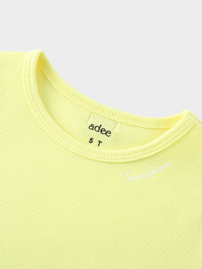 Yellow Ribbed T-Shirt