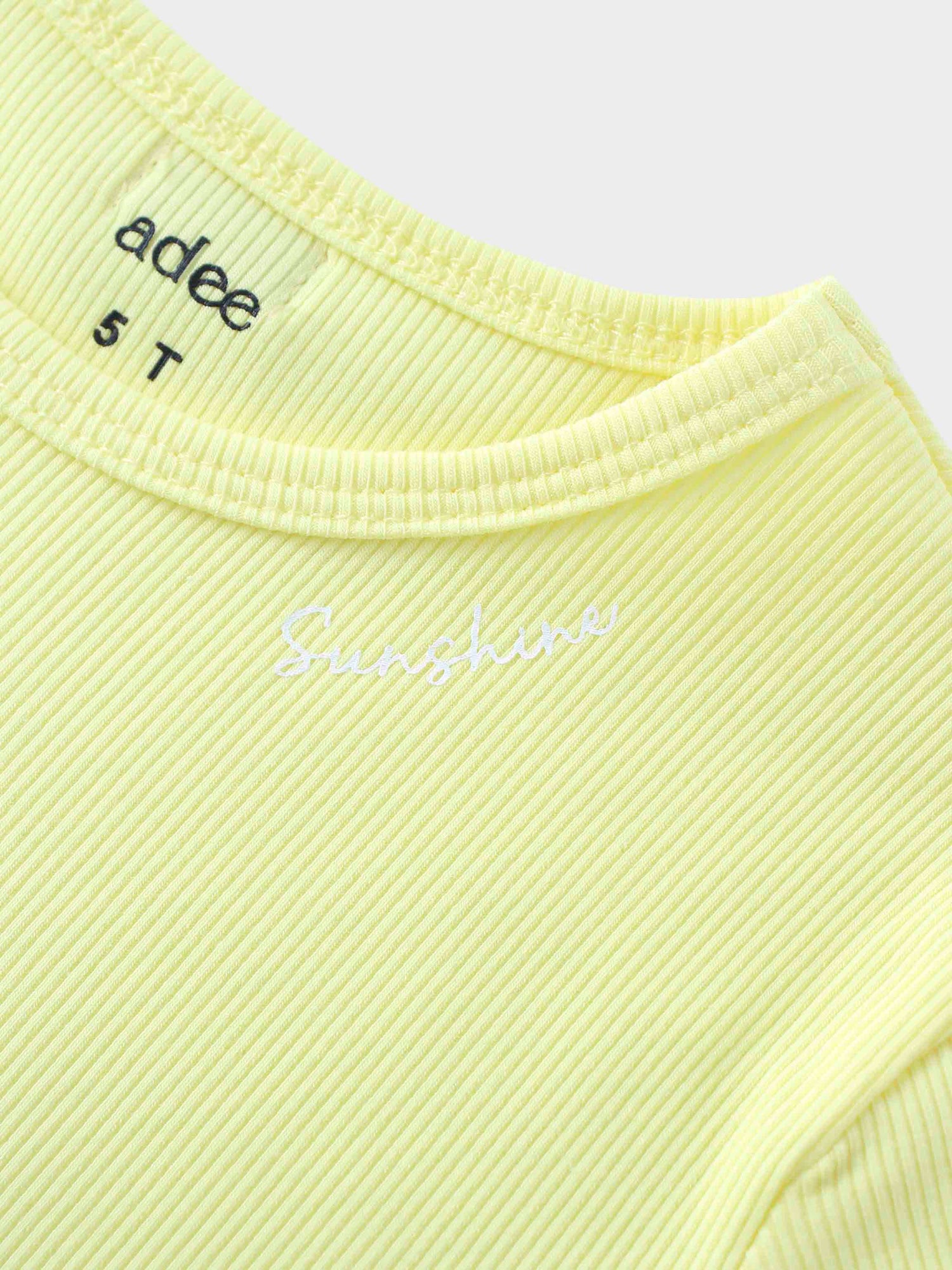 Yellow Ribbed T-Shirt