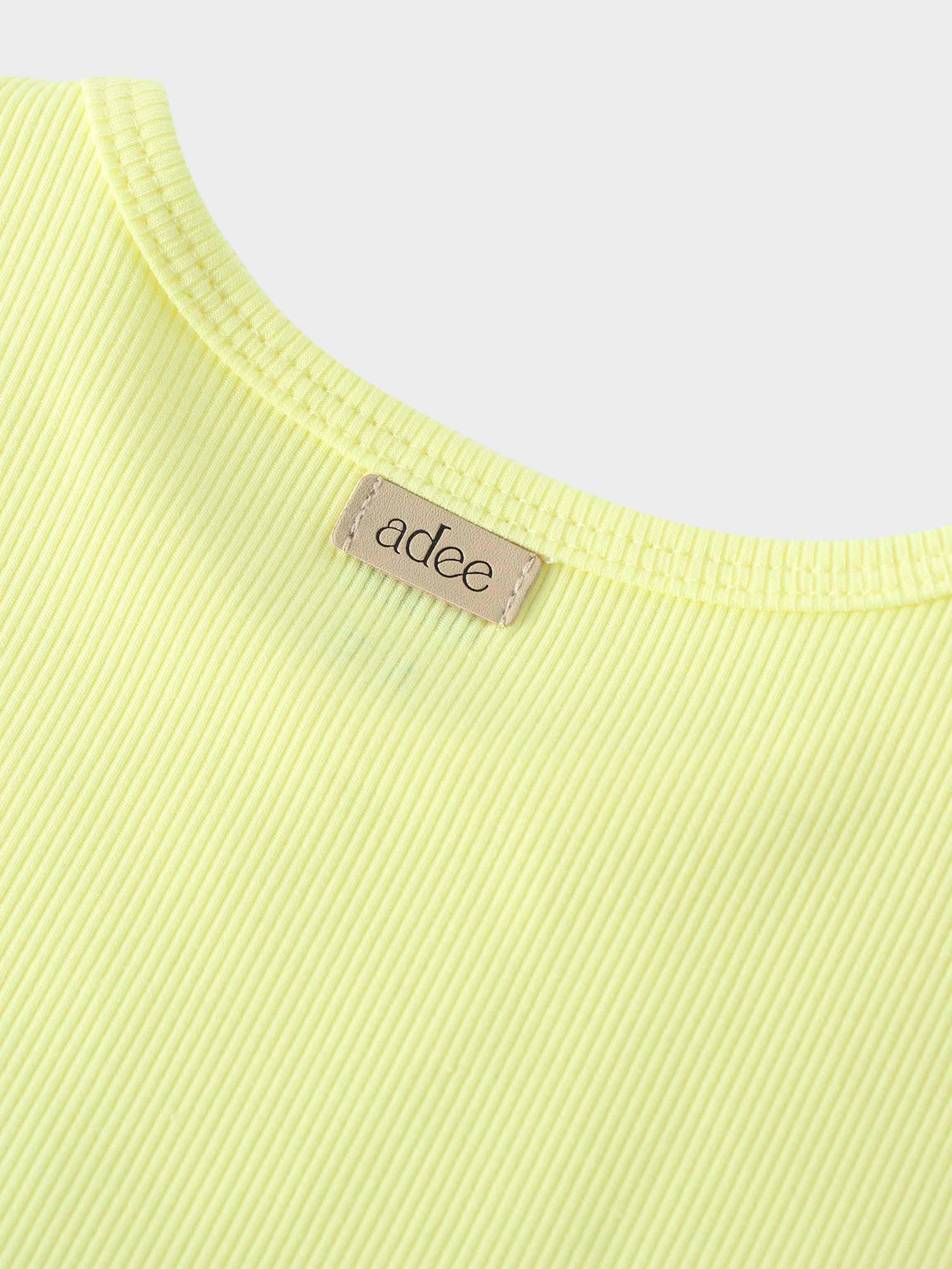 Yellow Ribbed T-Shirt