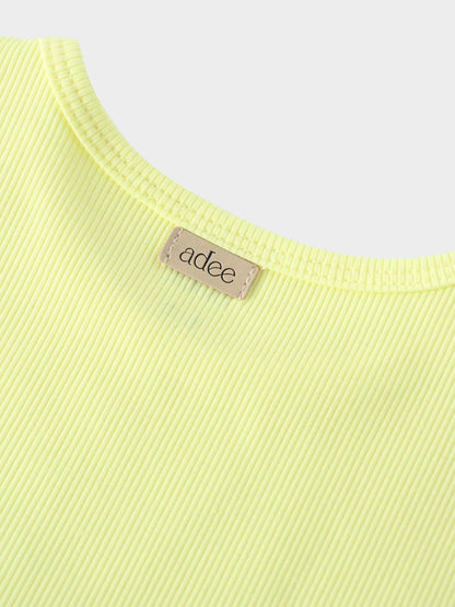 Yellow Ribbed T-Shirt