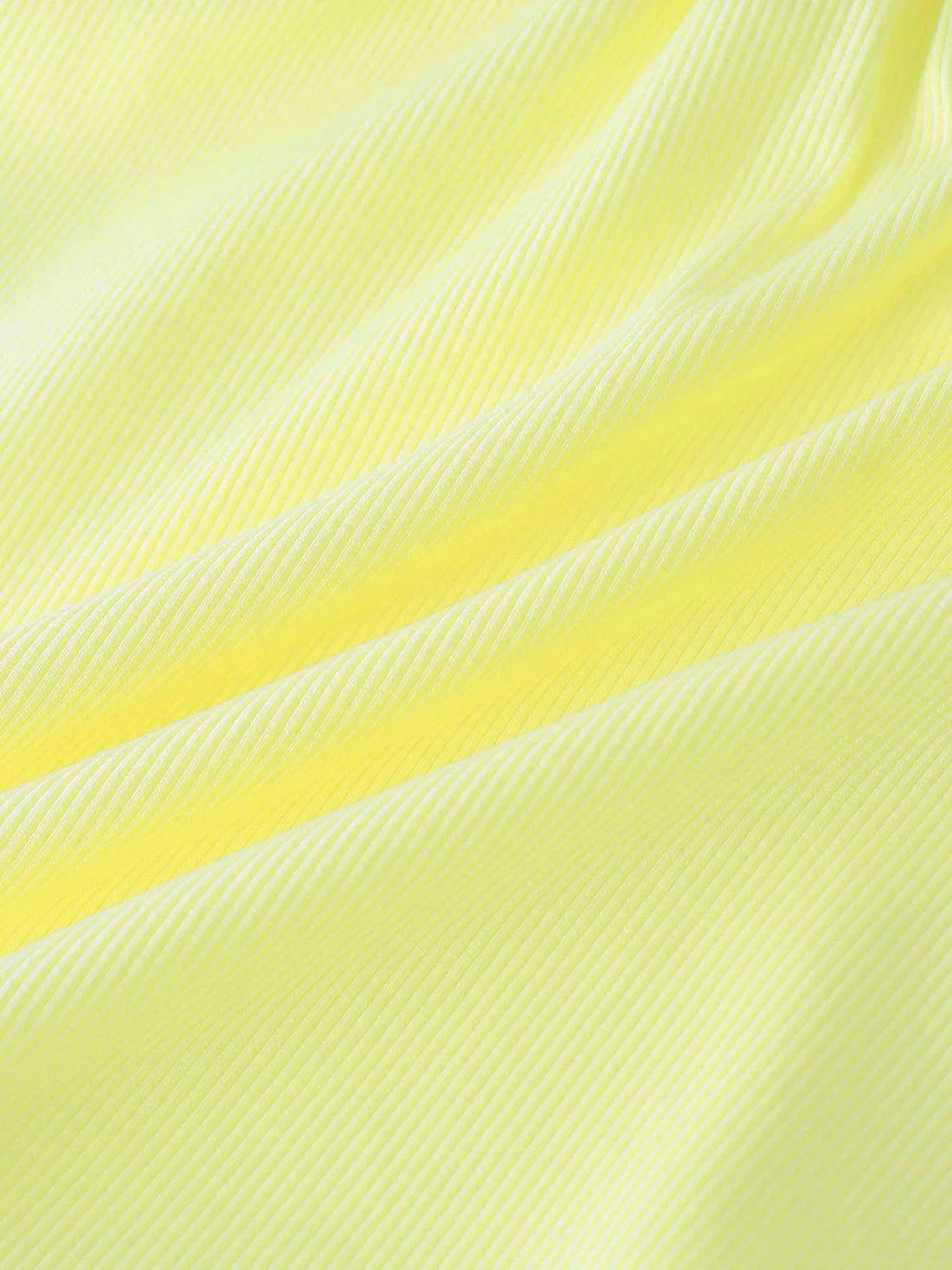 Yellow Ribbed Skirt with 3/4 Bubble Sleeve Shirt