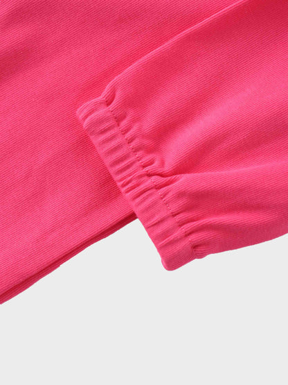 Pink Skirt with 3/4 Sleeve Bubble Shirt