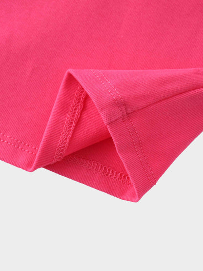 Pink Skirt with 3/4 Sleeve Bubble Shirt