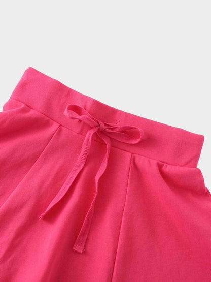 Pink Skirt with 3/4 Sleeve Bubble Shirt