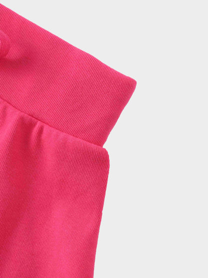 Pink Skirt with 3/4 Sleeve Bubble Shirt
