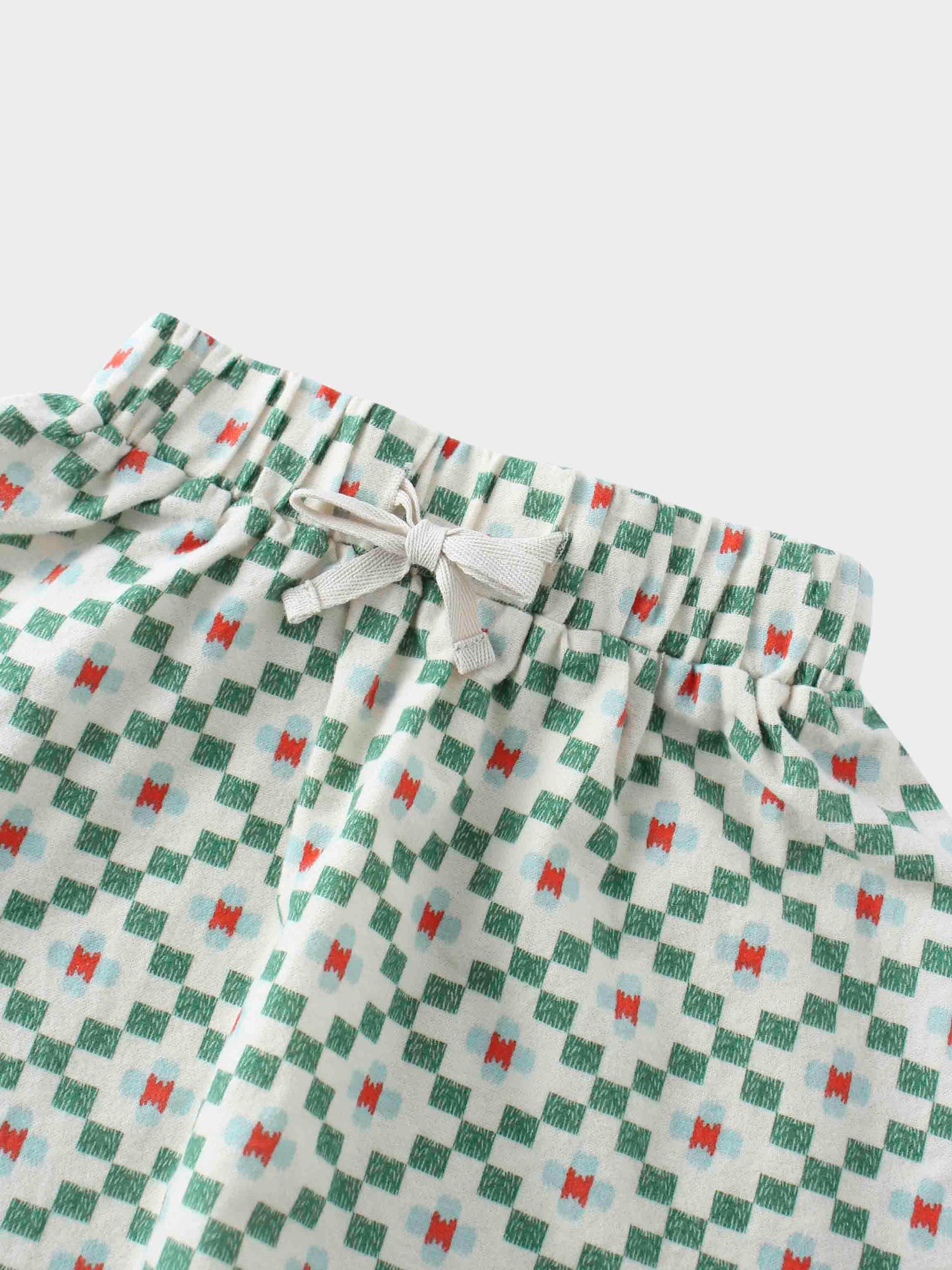 Green Diamond Skirt with Short Sleeve Shirt