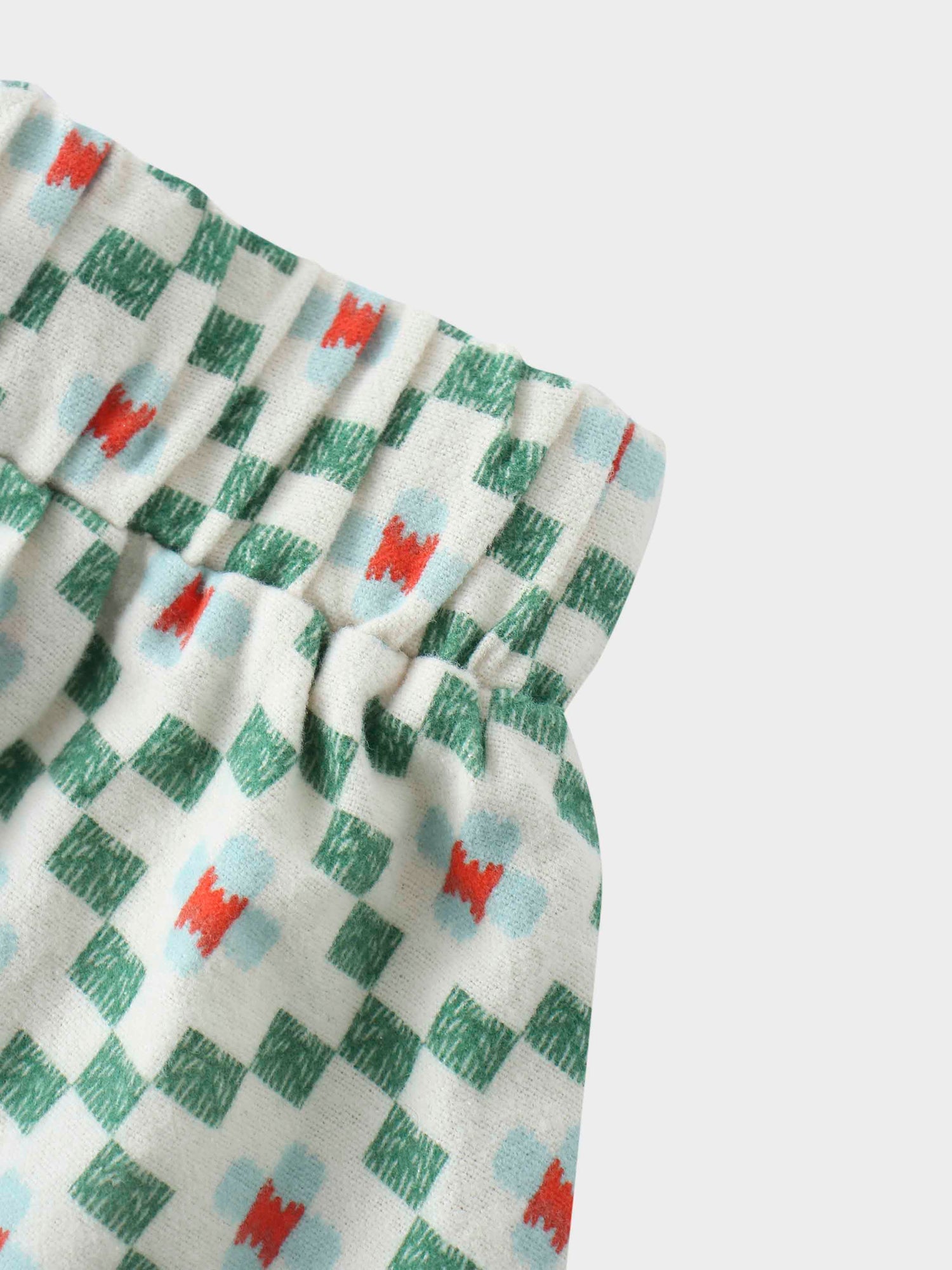 Green Diamond Skirt with Short Sleeve Shirt