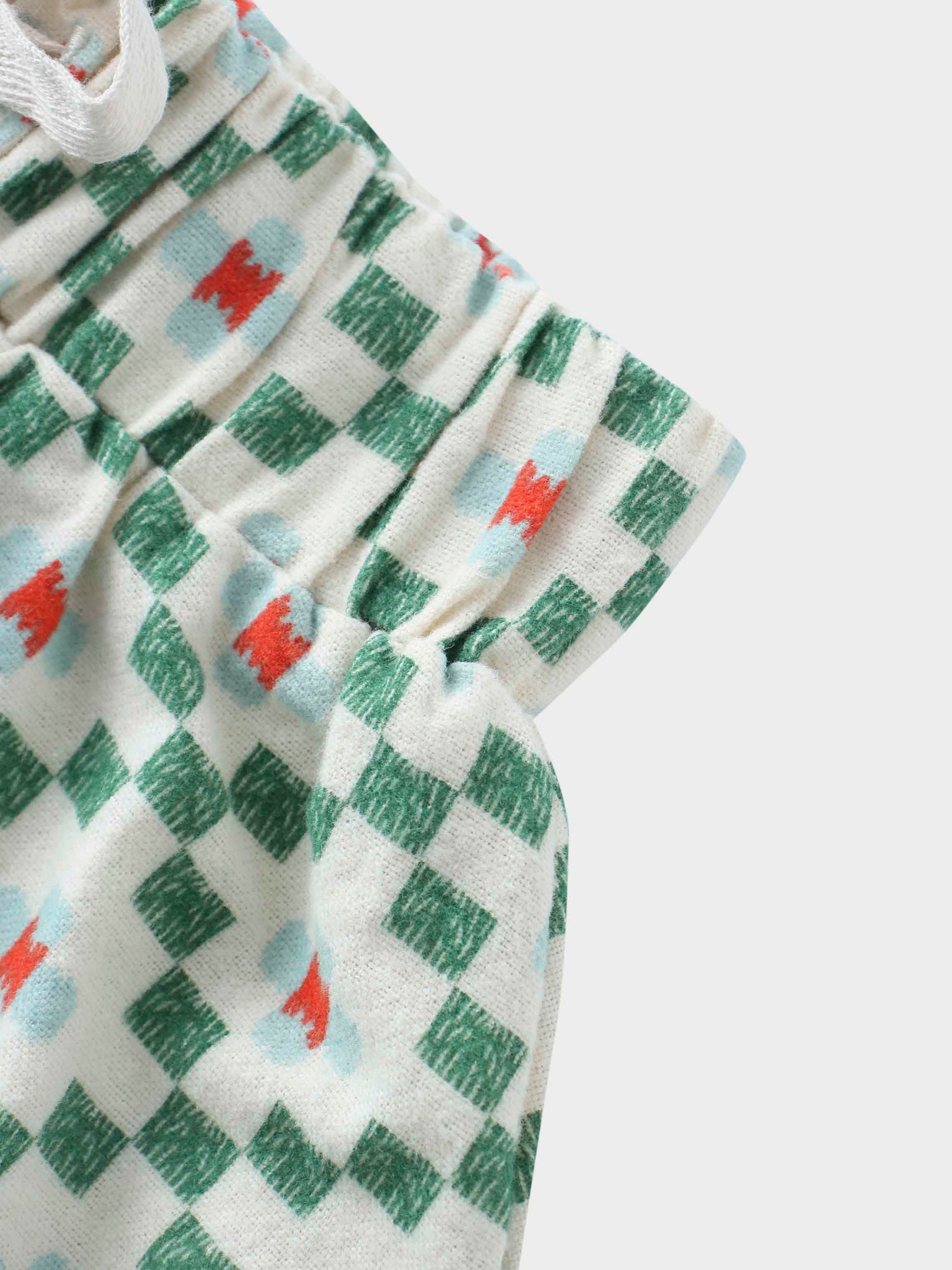 Green Diamond Skirt with 3/4 Sleeve Shirt