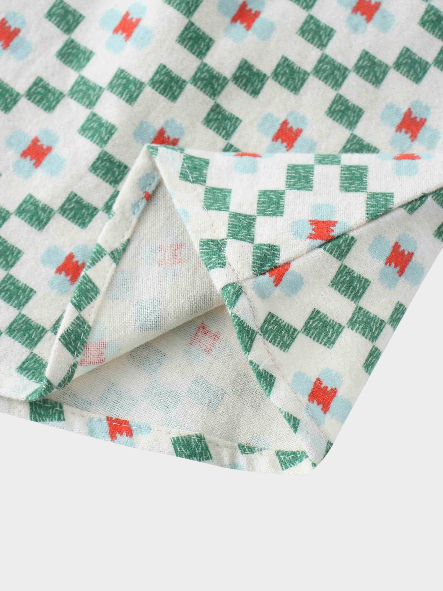 Green Diamond Skirt with 3/4 Sleeve Shirt
