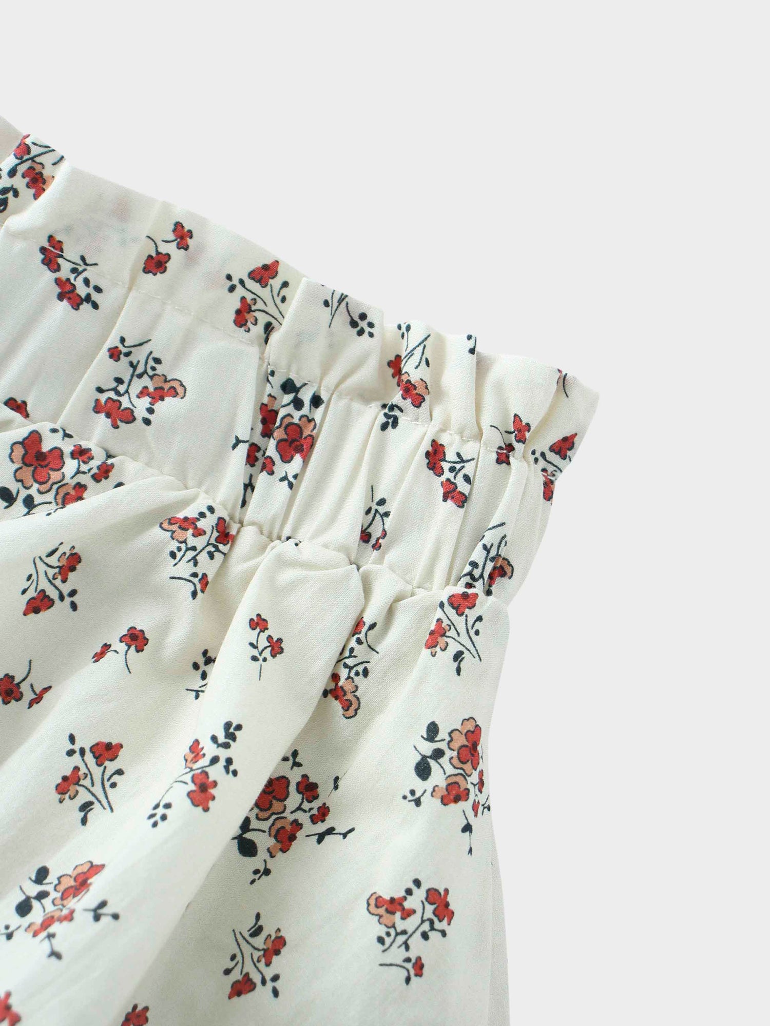 Floral Bubble Skirt with Short Sleeve T-shirt