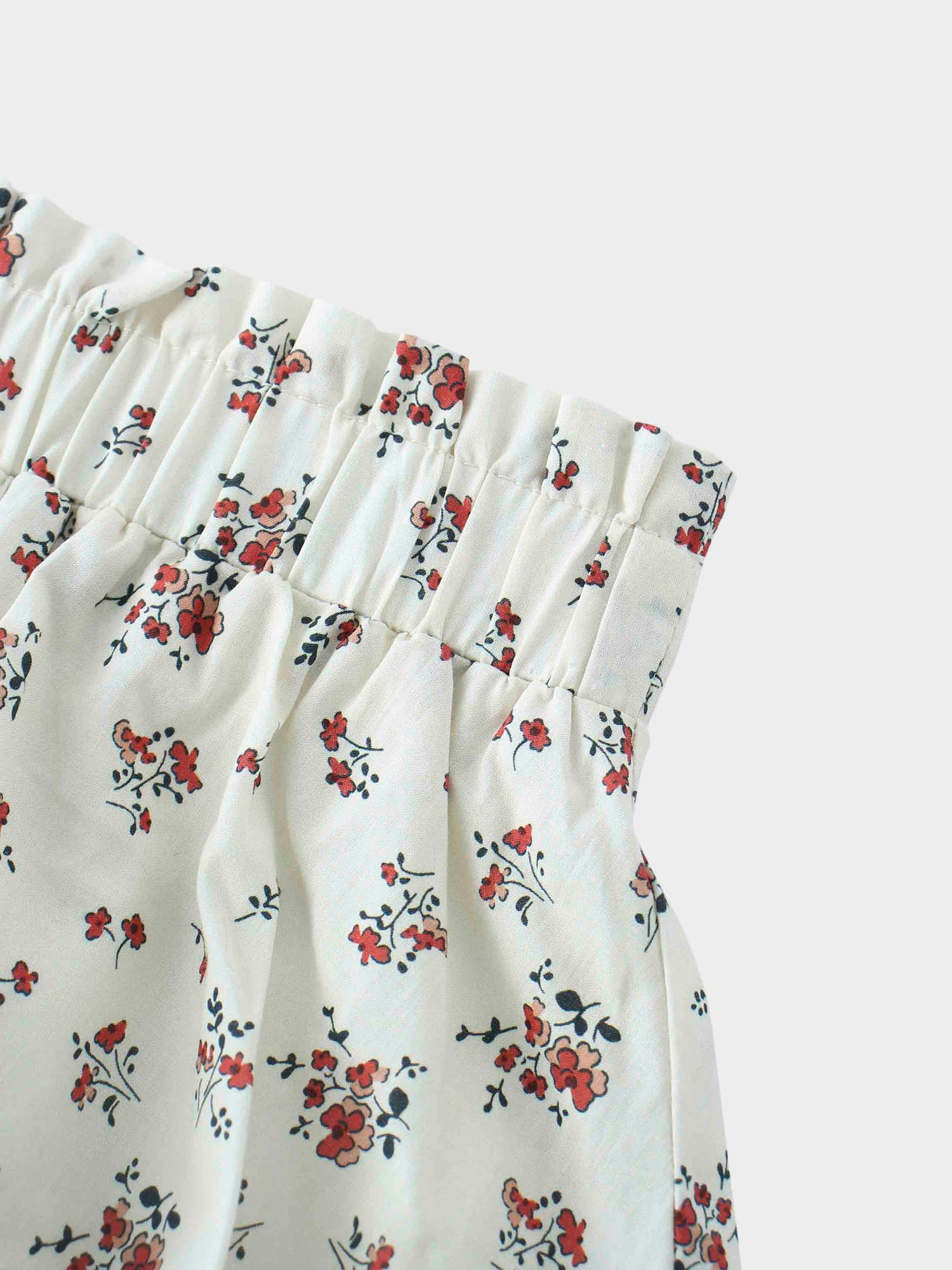 Floral Bubble Skirt with 3/4 Sleeve T-shirt