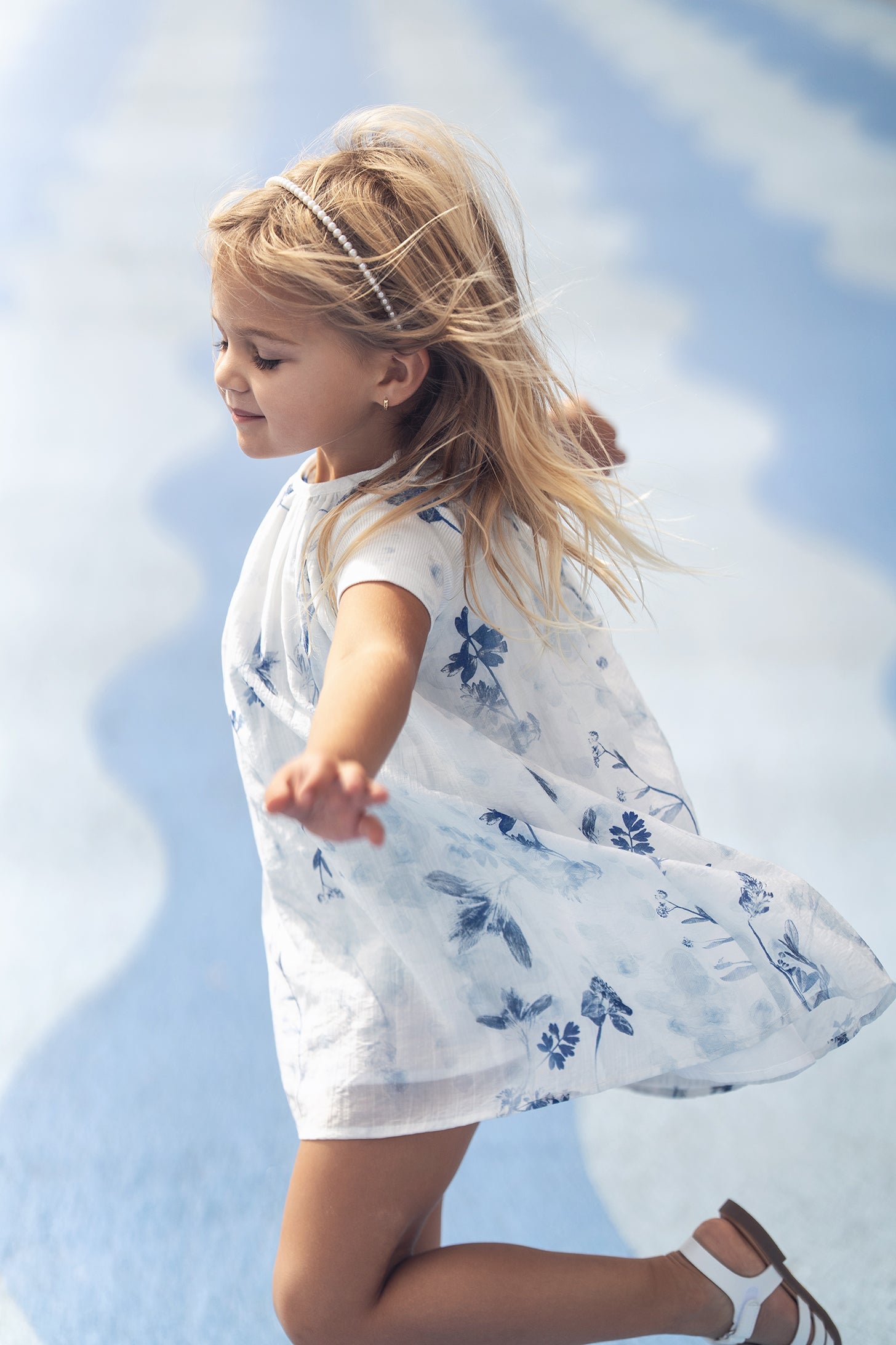 Blue Flower Jumper
