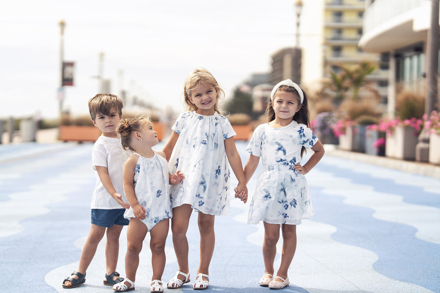 Blue Flower Romper