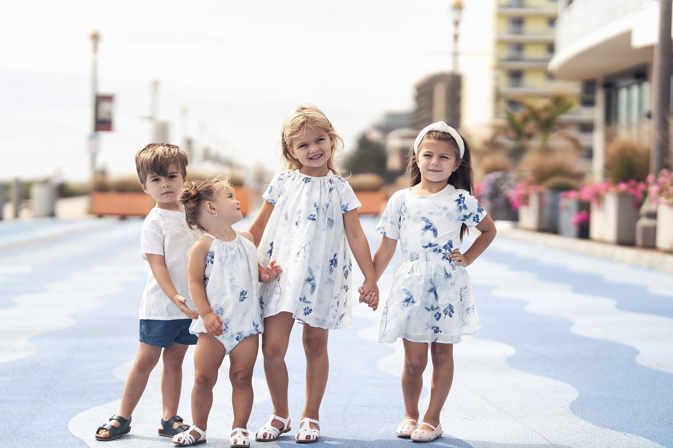 Blue Flower Romper