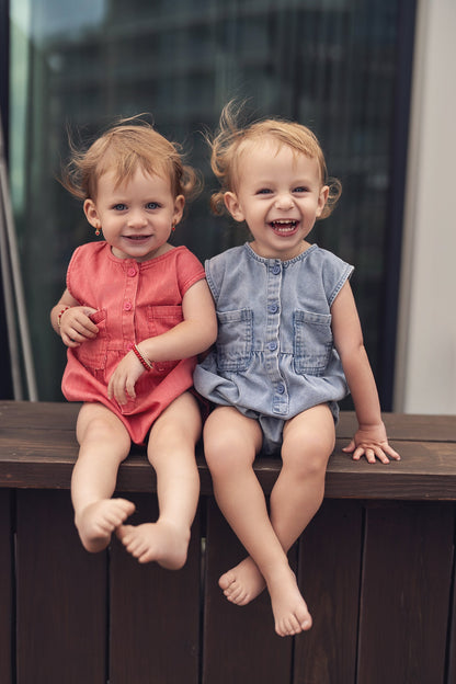 Blue Denim Romper